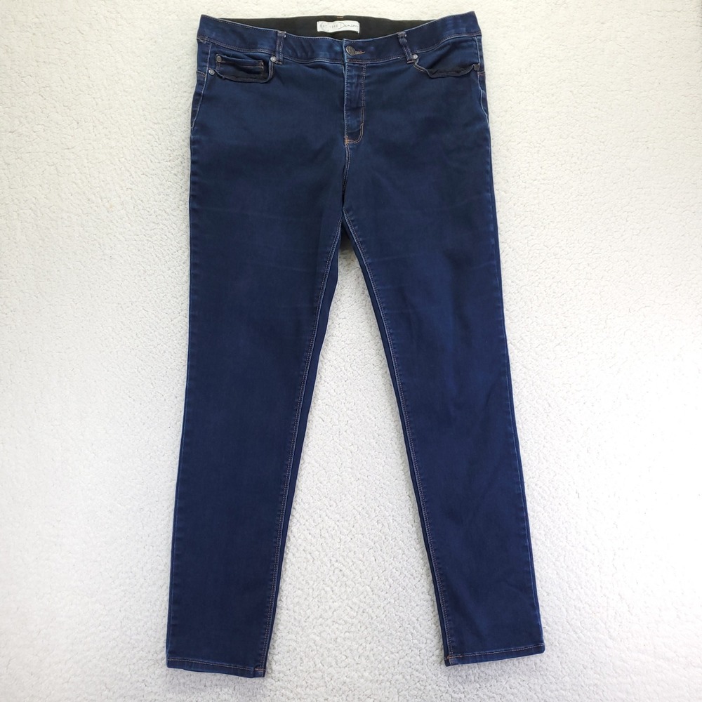 Est. 1946 Denim Women Size 16 Dark Wash Mid-Rise Skinny Jeans Comfort Waist Blue
